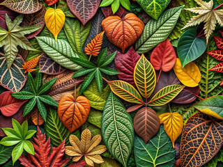 Leaves natural texture background close up detail pattern wallpaper