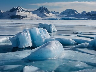 greenland ice sheet. climate change. iceberg afrom glacier in arctic nature landscape on greenland