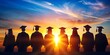 © peemee19 - Graduates Silhouettes at Sunset.