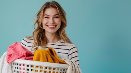 Sticker - The woman with laundry basket