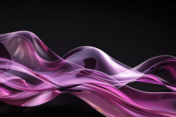 Poster - Abstract pink liquid curves flowing in a modern design style