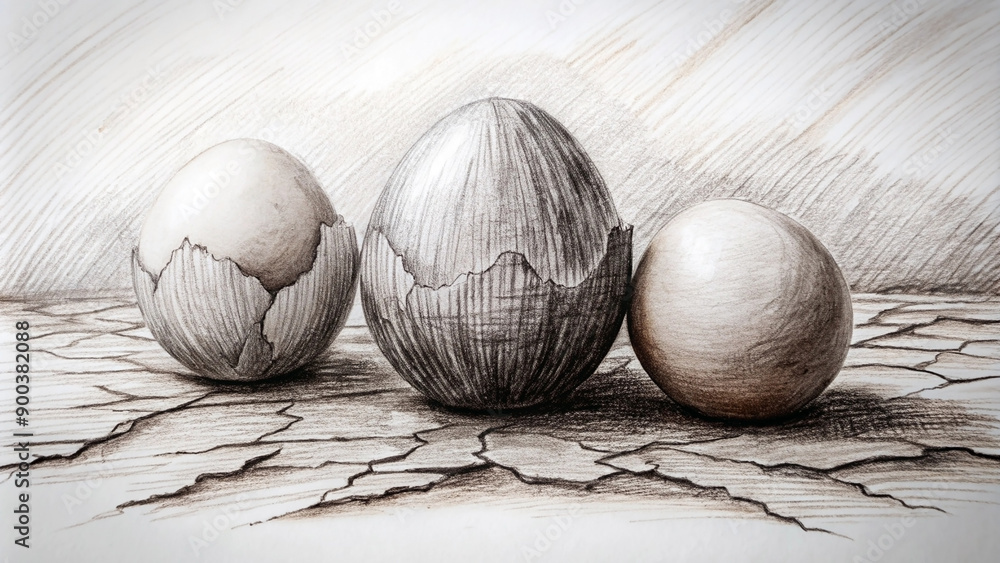 hatching lines with rough edges drawn using a graphite pencil, offering ...