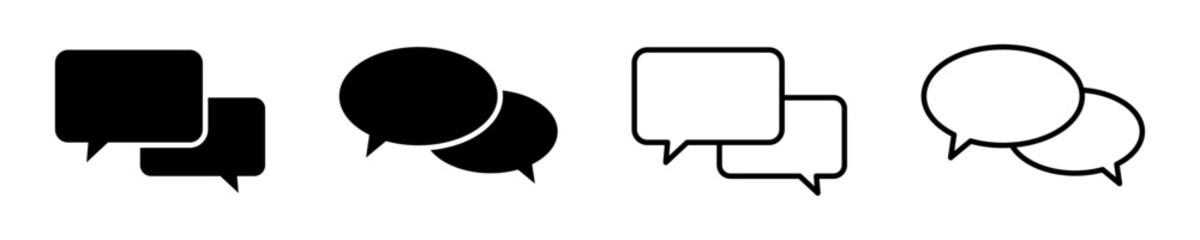 Wall Mural - Chat icon. Talk bubble speech icon. Dialogue balloon icon.