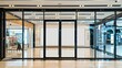 © Alexander Kurilchik - Modern Empty Glass Storefront in Shopping Mall with Blank White Interior Space