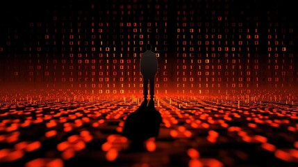 businessman with source code overlay and programmer image. concept of programming, cyber security, b