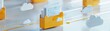 © Chanoknan - A vibrant illustration of cloud storage with a file box in an abstract digital landscape, symbolizing modern data management.