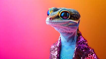 Gecko in a Sparkling Jacket