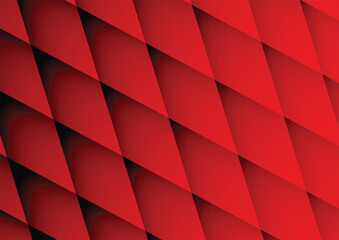 Wall Mural - Abstract Red Color geometric Vector background. Red mosaic background.