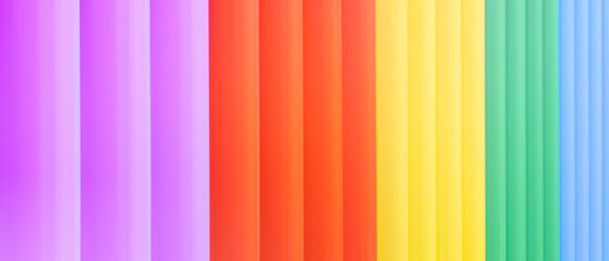 Aufkleber - A rainbow of colors is shown in a row. The colors are red, orange, yellow, green, blue, indigo, and violet