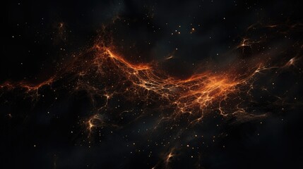 Wall Mural - glittering particles flowing in a dark space