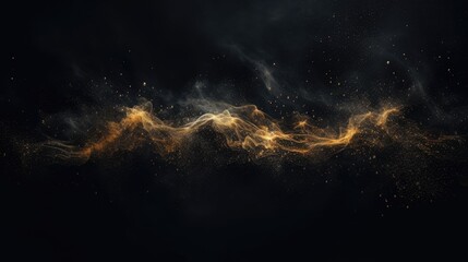 Wall Mural - glittering particles flowing in a dark space