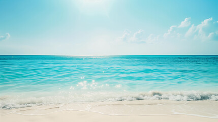 Wall Mural - Clear blue skies, sea and sandy shores