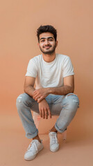 Wall Mural - young indian man with positive look