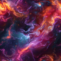Aufkleber - Abstract colorful energy pattern forming swirling shapes background