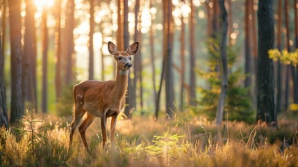 Sticker - Fawn in the Golden Forest