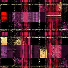 Aufkleber - Abstract geometric pattern showing a mix of colorful rectangles
