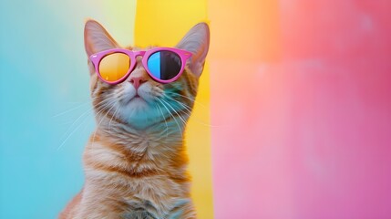 Wall Mural - Cool Cat in Sunglasses