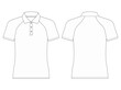 © GD TAWHIDUL - Short Sleeve polo shirt Technical drawing Fashion flat sketch front and back views vector illustration template