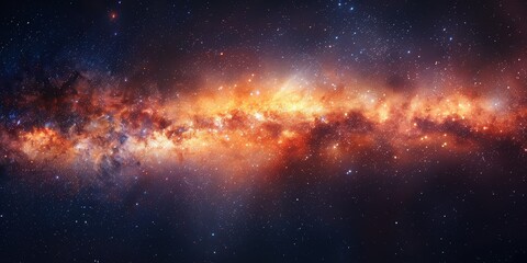 Wall Mural - Cosmic Explosion of Glowing Nebula in Deep Space