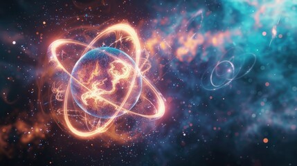 a planet or moon in space
