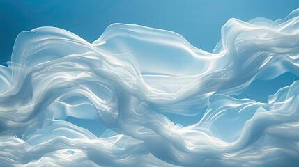 Poster - Abstract pattern of clouds drifting across a clear blue sky, forming unique and artistic shapes that captivate the imagination.