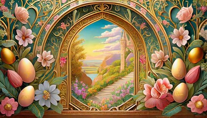 Wall Mural - easter egg