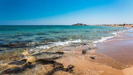 Wall Mural - summer day at the beach in Sicily