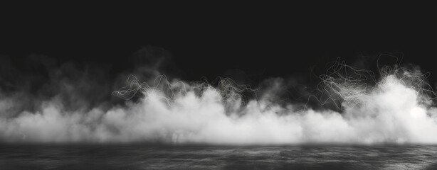 Wall Mural - black and white smoke