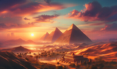 Wall Mural - This is a stunning image of the great Pyramids