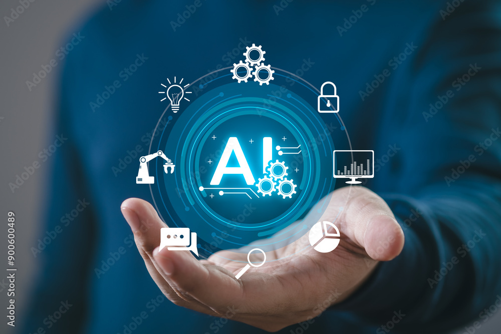 Innovation in artificial intelligence technology, symbolized through ...