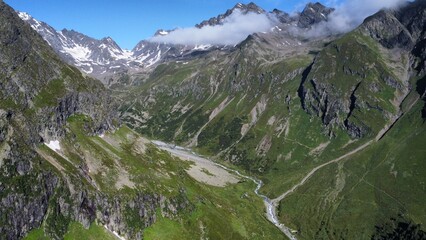 view of mountains in the austrian alps