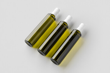 Sticker - Olive, sunflower, sesame oil bottle mockup.