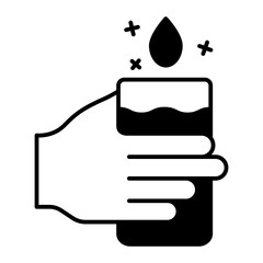 Wall Mural - clean water icon. black fill icon