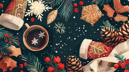 Wall Mural -  christmas background