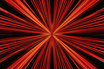 Wall Mural - A red and black background with symmetrical lines that create an optical illusion of depth