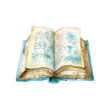 © mutia - open book vector illustration in watercolor style