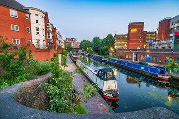 Poster - Birmingham canal at sunrise, England