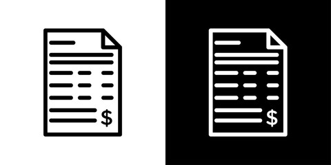 Invoice outlined icon