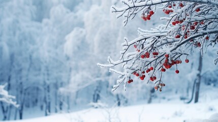 Poster - snow covered trees