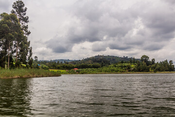 Sticker - View of Bunyonyi lake, Uganda