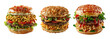 © vectorizer88 - Variety of creative gourmet burgers isolated on transparent background