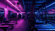 © Cedric - wide angle photo of an modern gym with purple light