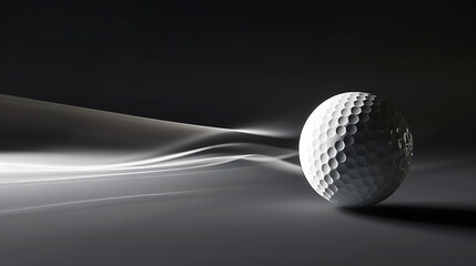 A Captivating Moment of a Golf Ball Spinning in Mid-Air Against a Black BackgroundShowcasing Its Dynamic Motion and Dazzling Reflections