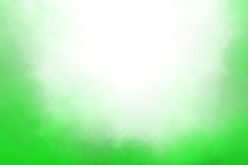 Smoke green misty fog on transparent background. Green smoke overlay. abstract green vapor frame