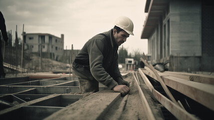 construction worker on a building site