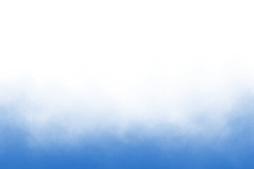 Wall Mural - Blue smoke or fog on transparent background. Fluffy mist fog isolated on white