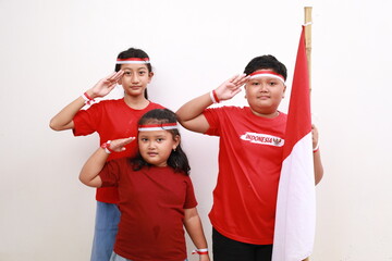 Indonesian children celebrate Indonesian Independence Day, August 17