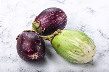 Poster - Heap of raw asian baby eggplant