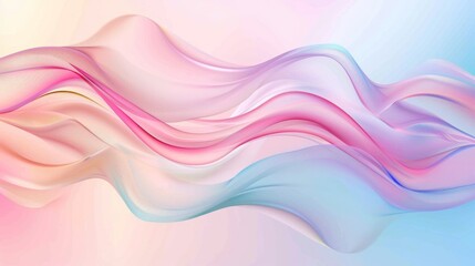 Wall Mural - Abstract Pink and Blue Wavy Lines