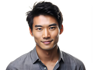 A young Asian man with short, black hair and a confident smile, dressed in a dark gray shirt.